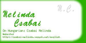 melinda csabai business card